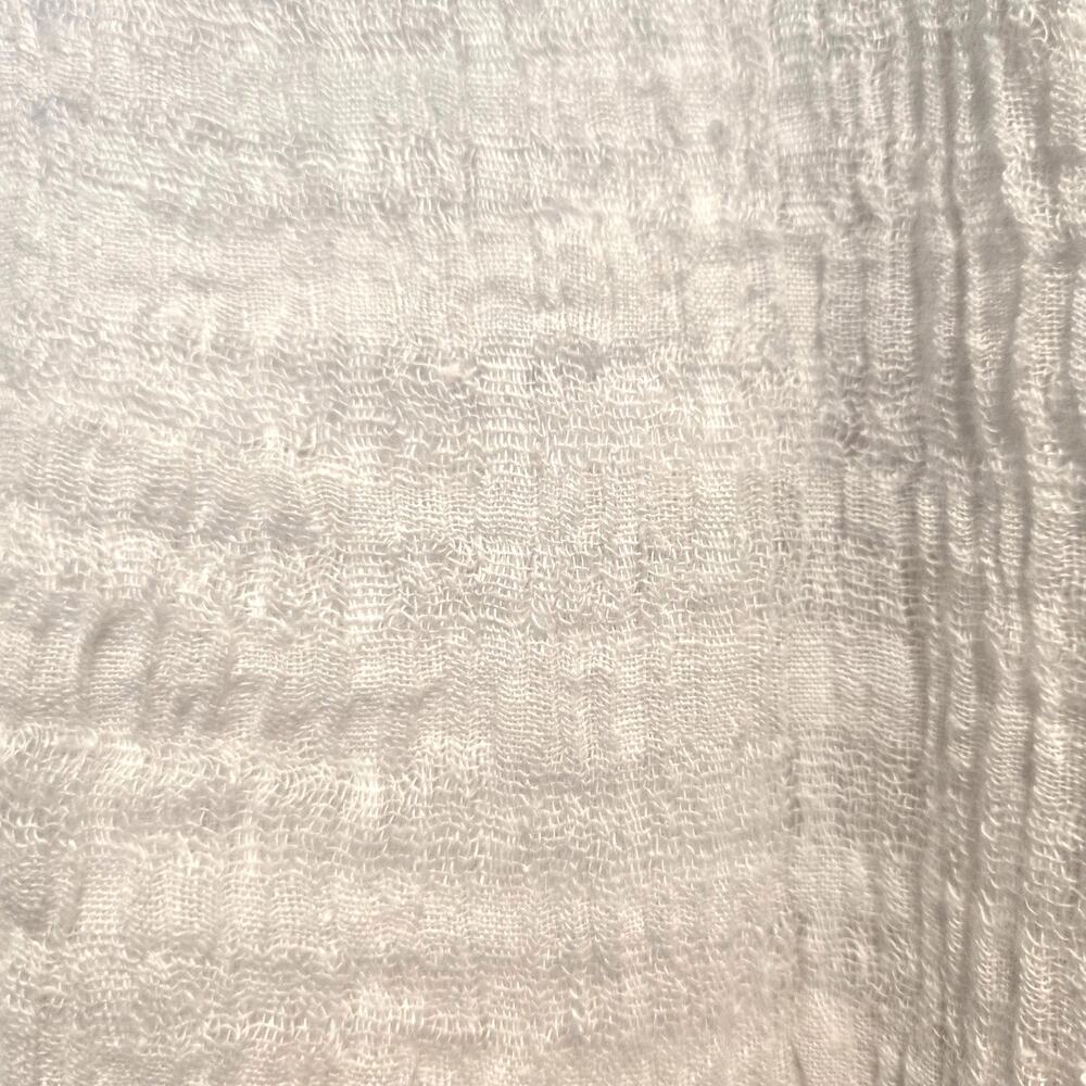 Pure Jill Linen Maxi Dress White Cotton Gauze Layered Shift L Lagenlook - Picture 6 of 8